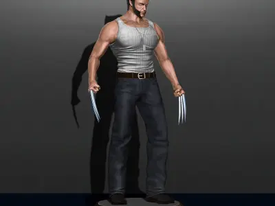 Wolverine Logan By Hugh Jackman  File STL for 3D Printing  3D print model