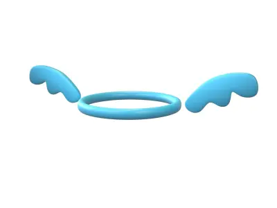 Angel Halo v2 008 Low-poly 3D model