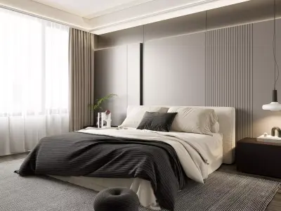 Modern Bedroom 3D Model 3D model