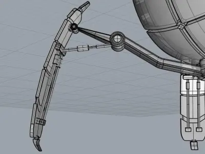 Sphere Robot - Super Detailed Low-poly 3D model