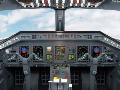  Private Jet Aircraft 650E with Cabin Rigged 