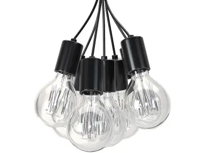 Vintage Multi Barn Pendant Light 3D model