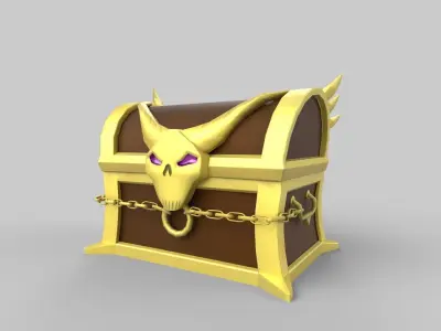 Treasure box Low-poly 3D model