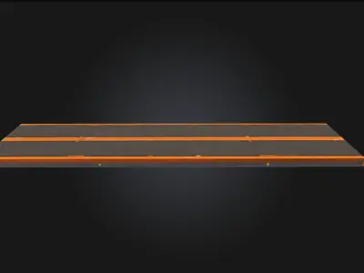 Futuristic Runway  Sleek Pathway to Tomorrow 3D model