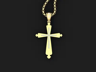 Cross Light Gold 3CP023 3DM STL 3D model