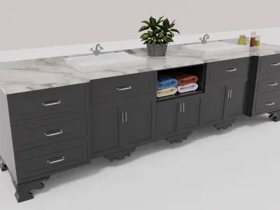 Modern Bathroom 3D model 3D model 2