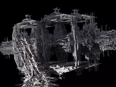 Mega Sci-Fi city Space station Kitbash 1 3D model