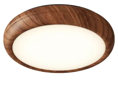 Wood Grain Round Ceiling Lamp 3D model