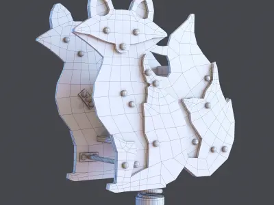 Playground Spring Fox 3D model