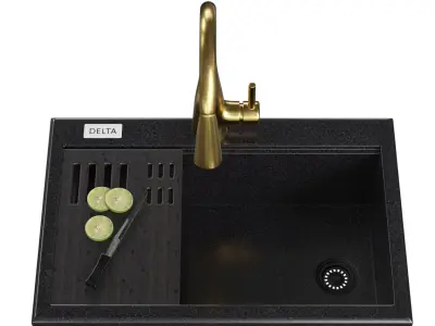 Delta Granite Sink Low-poly 3D model