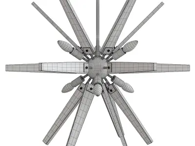 THORNE ACRYLIC CHANDELIER Low-poly 3D model