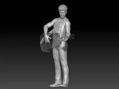 street musician MAN 2 3D print model