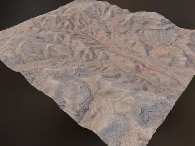 Arid Landscape 1 - Scan 3D model
