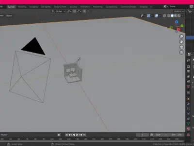 Isometric bedroom Morning Time Low-poly 3D model