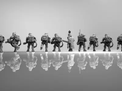 Feudal Guard special weapons squad 3D print model