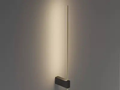 FINLIN wall light with gold pole 3D model
