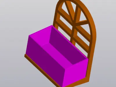 Hanging wall decor Flower window 3D print model