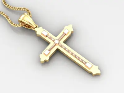 Cross Light Gold 4CP067 3DM STL 3D print model