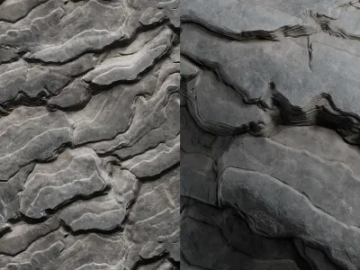 H105 Rock Cliff - PBR - 4K - Seamless - SBSAR Texture