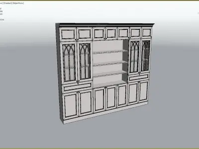 Wine cabinet neoclassic Low-poly 3D model purchase