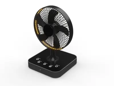 portable table fan 3D model