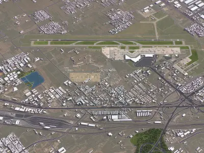 Taiyuan - 3D Airport Model Low-poly 3D model