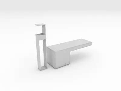 Bench Park 49 Low-poly 3D model