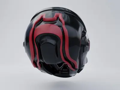 scifi helmet 3D model
