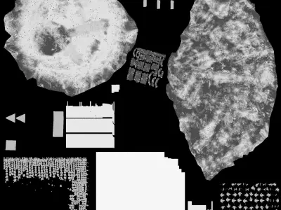 Floating Island Low-poly 3D model