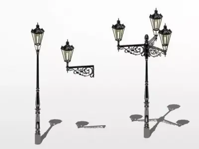 Prague Streetlamps 3D model