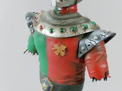 izenborg damage bust 25cm eye led light 3D print model