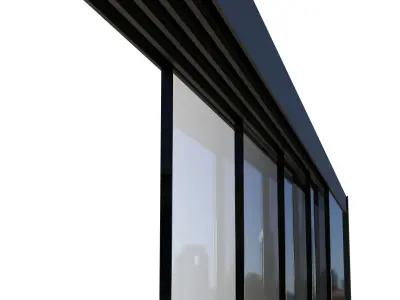 Modern Glass Sliding Door  High-Quality Detailed 3D Model  3D model