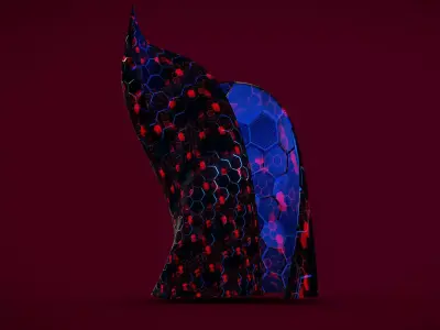 Weird Building Crystal Hex 2 3D model