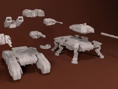 28mm All-Terrain Tank - Sahad 3D print model