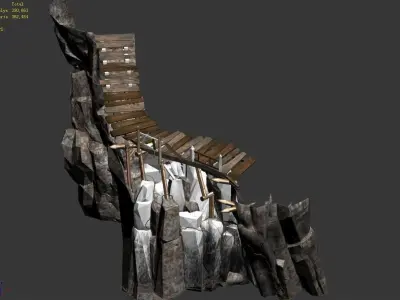 Brutal tribal - mountain plank road 3D model