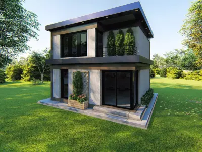  conex office home Low-poly 3D model