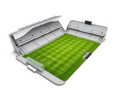 Football Stadium Model Pack for Game Development and Rendering Low-poly 3D model