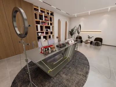 Modern live broadcast room Low-poly 3D model