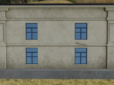 Abandoned hospital Low-poly 3D model