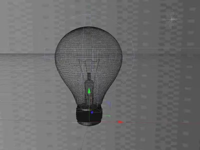 Realistic bulb light 3D model
