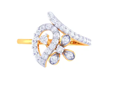 Women Ring  Render 3dm STL OBJ FBX Details 3D print model 160
