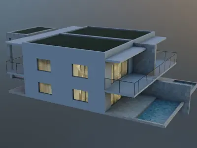 Small House 01 Low-poly 3D model