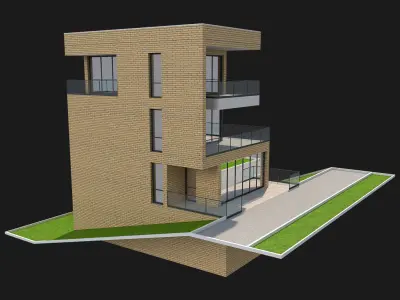 Brick House 8 3D model