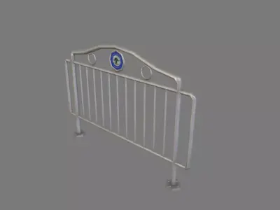 Fence model 05 Low-poly 3D model