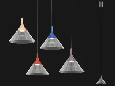 Modern Pendant Light Set 3D model
