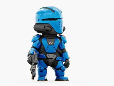 TOON TROOPER UV-500  RIGGED 3D model