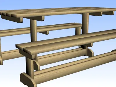 OUTDOOR FURNITURE 09 Low-poly 3D model