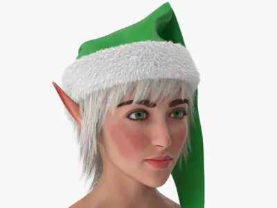  Christmas Elf Female Head 3 