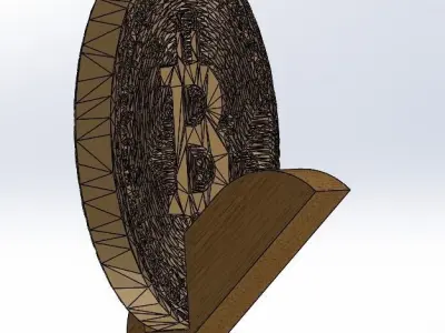 Bitcoin model with stand 3D print model