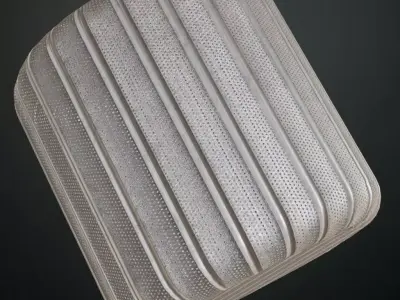 Silver Metal Corrugated Transparent PBR Seamless Texture